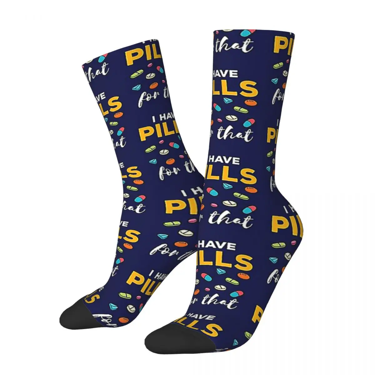 

Pharmacist Pharmacy Tech I Have Pills For That Socks Sweat Absorbing Stockings All Season Long Socks for Unisex Birthday Present