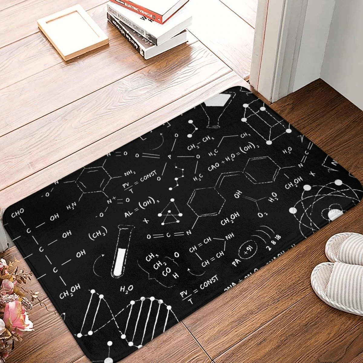 Zodiac Star Bathroom Non-Slip Carpet Science Black Board Chemistry Bedroom Mat Entrance Door Doormat Floor Decoration Rug