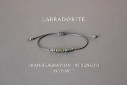 Labradorite Beaded Crystal Rope Bracelet
