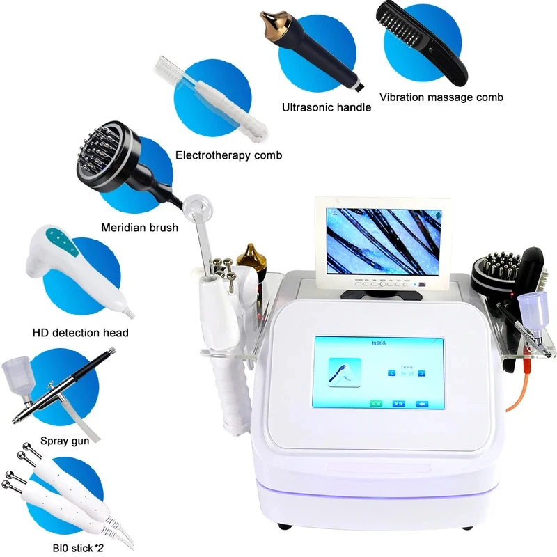 

Professional Hair Loss Scalp Treatment Machine HD 50X 200X Scalp Analysis Machine 7 in 1 Hair restoration Machine