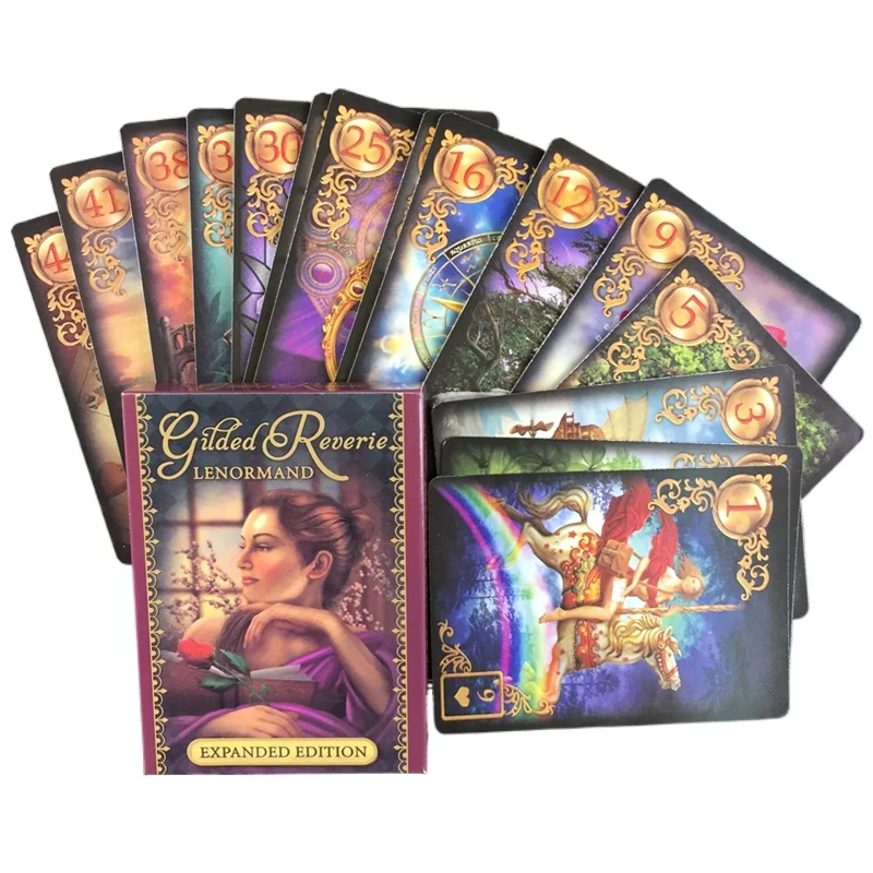 Gilded Reverie Lenormand: Expanded Edition Mass Market Paperback With Online Guidebook For Children Audit Games