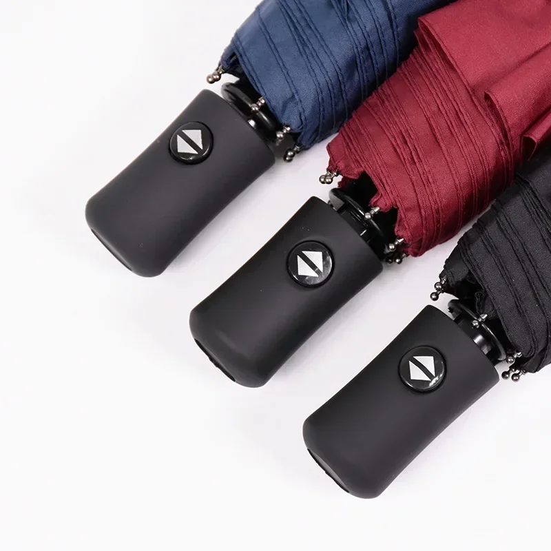 Paraguas plegable de lujo para hombre, compacto, totalmente automático, resistente al viento, UV, para mujeres y caballeros, Paraguas Plegable, lluvia