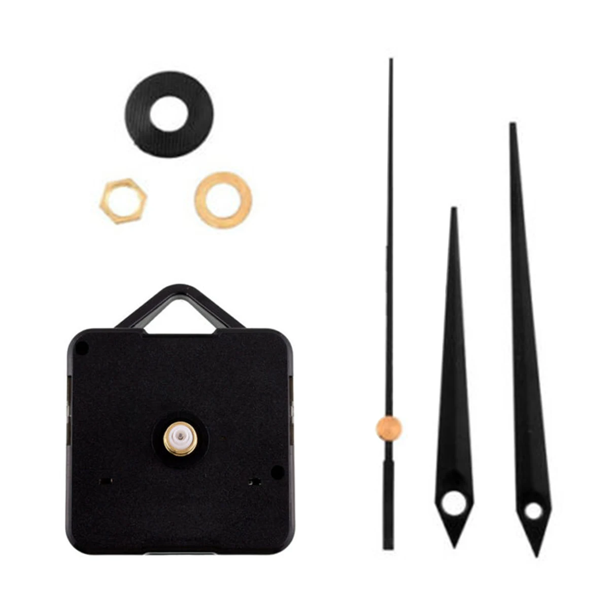 2023 New Shaft Silent DIY Black Hands Quartz Movement Wall Clock Motor Mechanism Wall Long Spindle Repair Kit Parts