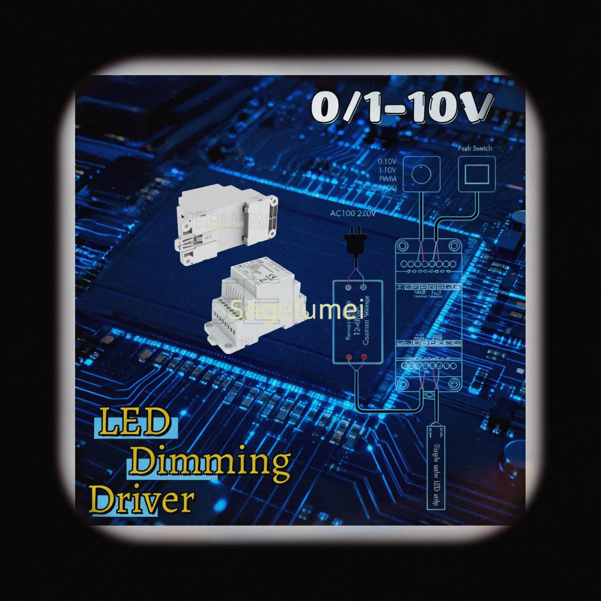 

LV-D 1 channel 0/1-10V input Push Dimming Driver SKYDANCE NEW 1CH 0/1-10V LED 1 channel PWM constant voltage output 12-48VDC