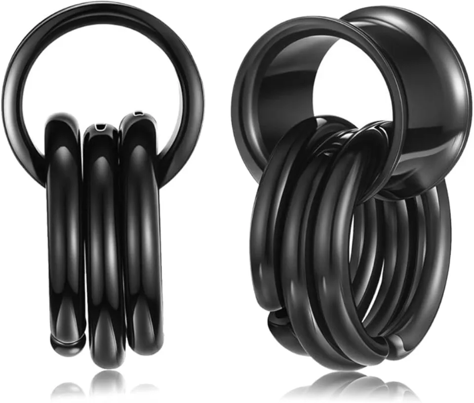 1 Paar Creolen aus 316L-Edelstahl, Ohrstöpsel, Ohrtropfen, Tunnel, hypoallergen, Ohr-Expander, Piercing, Körperschmuck, 8–16 mm – Detail 9