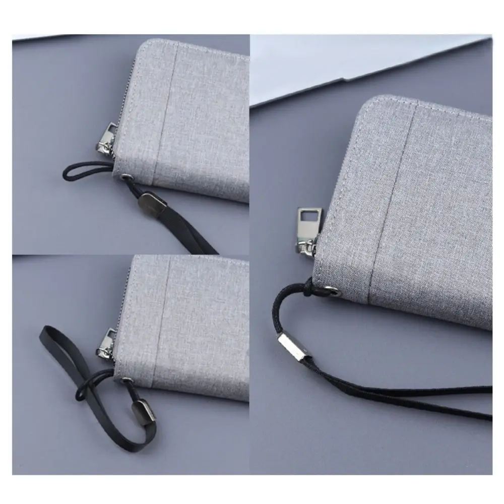 Fashion Canvas Men's Wallet Long Handbag Zipper Clutch Long Purse Large Capacity Cell Phone Bag Card Holder