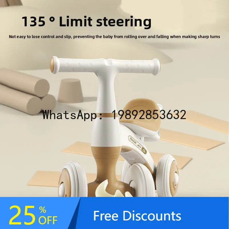 

New Children's Balance Bike Baby Walking Learning 1-3 Years Old Entry-Level Kids Baby Scooter Four-Wheel Skating Scooter