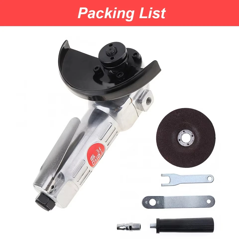 

New 4" Pneumatic Polisher Air Angle Grinder Mini High-speed Sliver/Blue for Machine Polished / Grinding / Cutting Pneumatic Tool