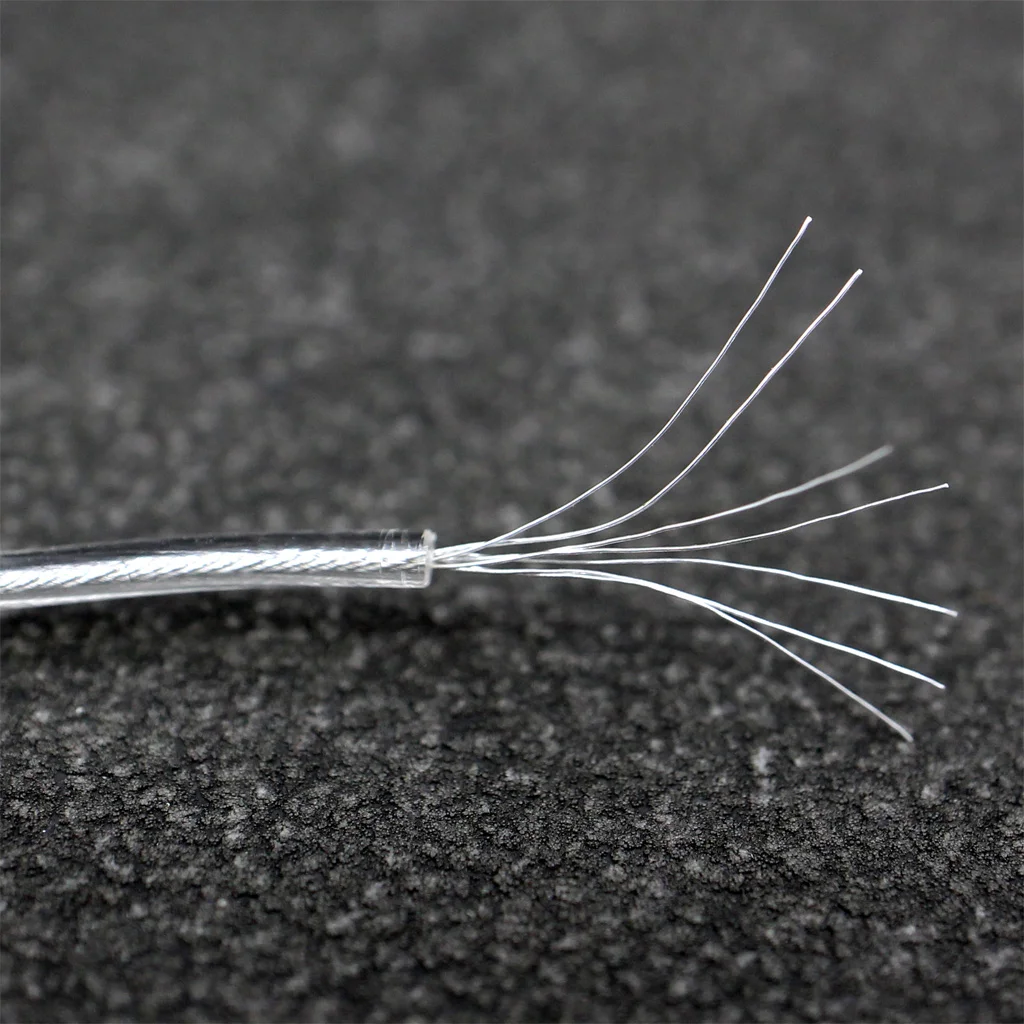 Cabo de fone de ouvido de paládio de prata pura 8 núcleos 99% 7n para Sennheiser HD477 HD497 HD212 PRO EH250 EH350 Dual 2.5mm LN 008393