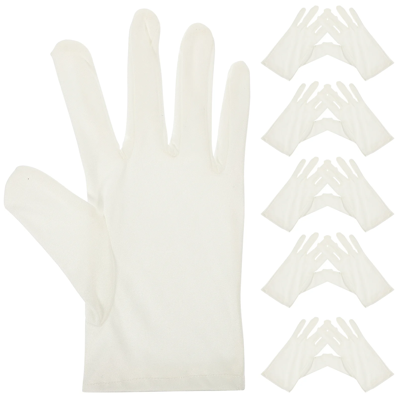 6 Pairs Night Use Jewelry Eczema Gloves Banquet Apparel Microfiber Cloth Labor Protection