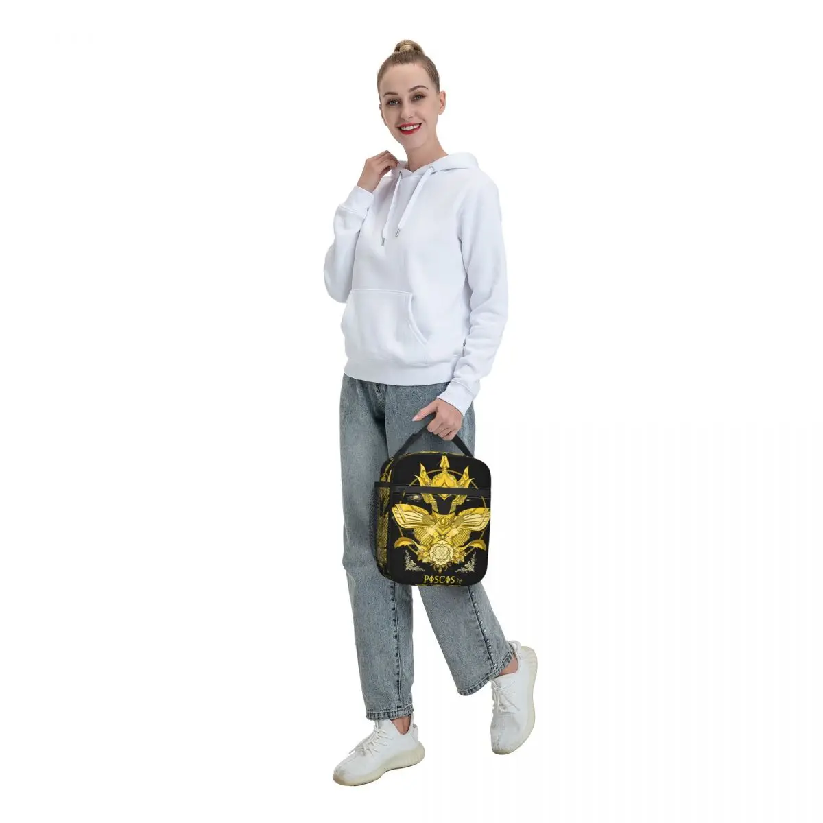 Custom Saintes Seiya Anime Insulated Lunch Bag for Women Cooler Thermal Bento Box Outdoor Camping Travel Portable Tote Bags view 6