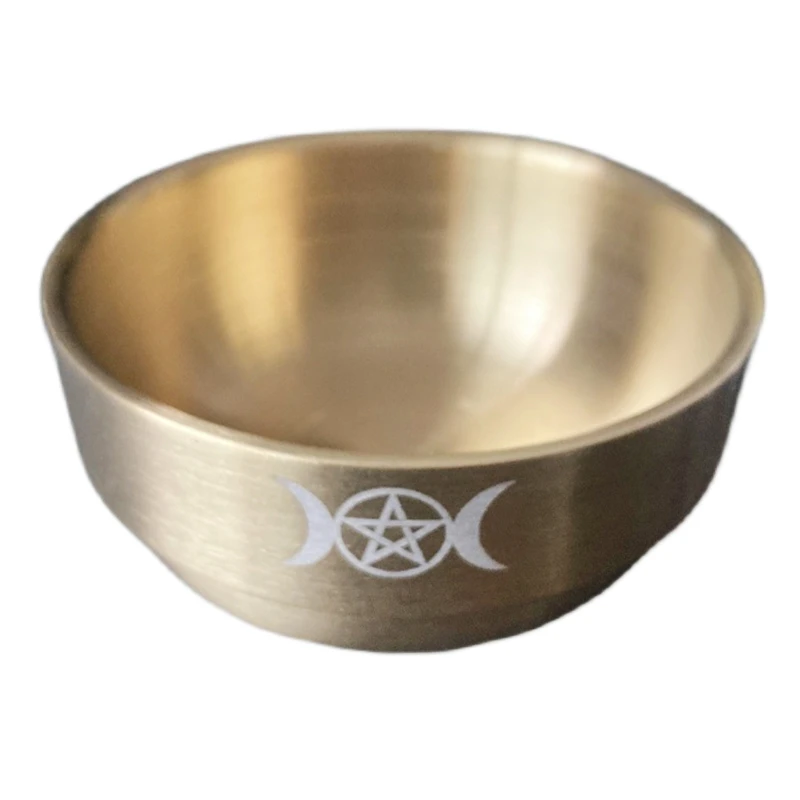 Altar Bowl Ritua Gold Plating Tableware Ceremony Moon Divination Astrological Tool Board Game Witchcraft Prop Supplies Dropship