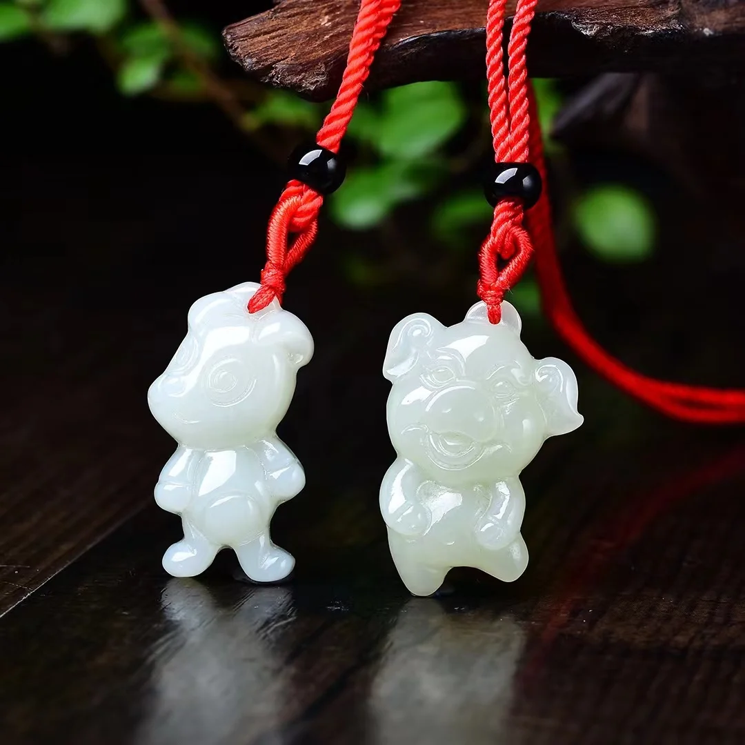 

Exquisite Hetian Jade Cute Pet Twelve Zodiac Men and Women Patron Saint Pendant Jewelry 077～3087#