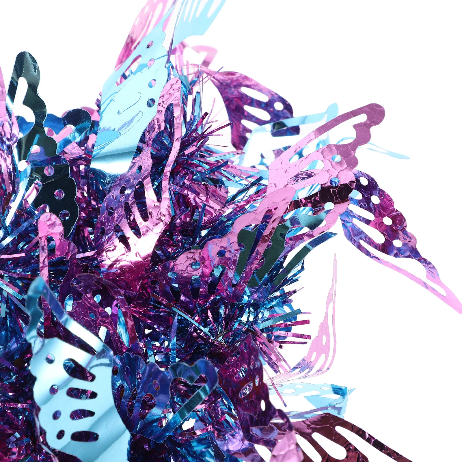 6 قطع من زهور اليد للتشجيع باللون الأزرق والوردي المعدني بوم بومس إكسسوارات الرقص خفيفة الوزن للعروض والمناسبات الرياضية #3