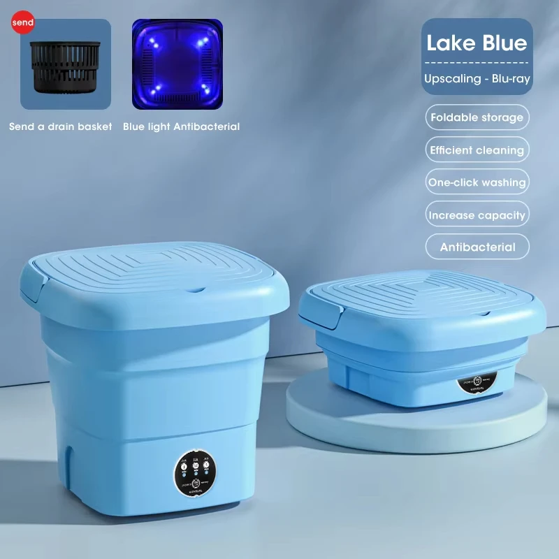 

Портативная мини-стиральная машина с функцией отжима, 4,5 л, для общежитий, путешествий, съемного жилья, для носков, нижнего белья, трусиков. Бесплатная доставка по ЕС и США.