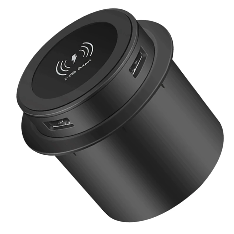 ELECT-Fast Wireless Charger -Up Desktop Embedded Fast Wireless Charger With USB Port 30W Universal