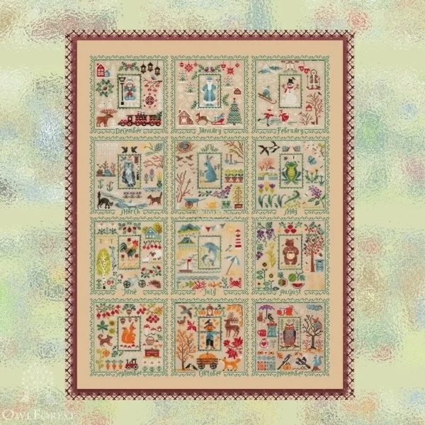 

Наборы для вышивания крестиком «Снеговик», Рождественский чулок, Рукоделие своими руками, Хлопковый холст, OwlForest Four Seasons Forest 66-86