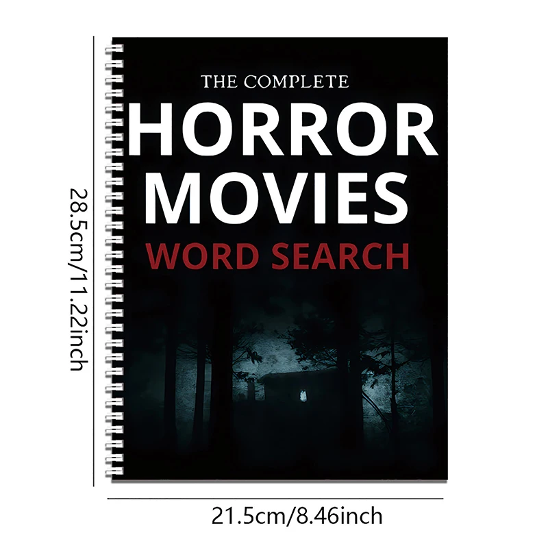 Film horror Ricerca di parole: Film horror Libro puzzle Libro a tema horror per regali di fan di film horror