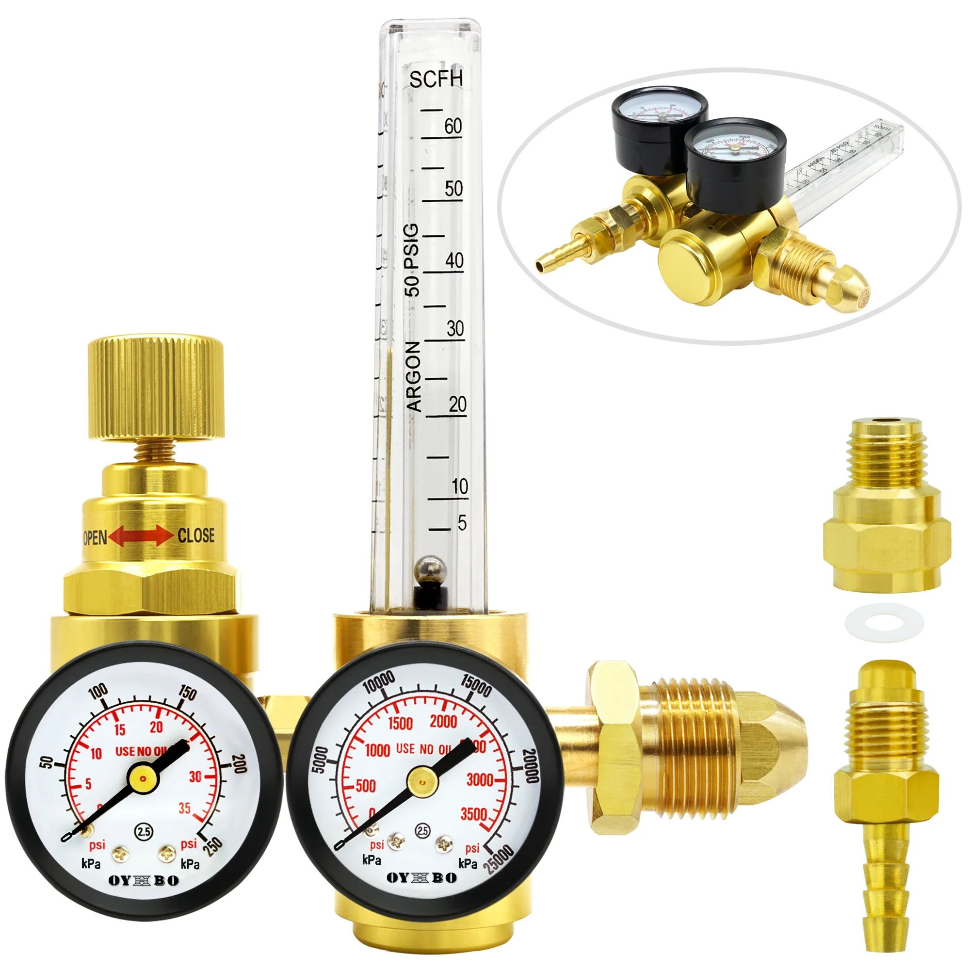 AR-165Y CO2 pressure reducer, pressure gauge, heating instrument, welding instrument accessories, pressure reducing valve