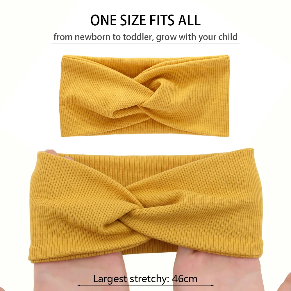 Kids Yoga Bandana Sport Headbands Ribbed Twist Hairbands Elastic Sports Headwraps Kids Fashion Newborn Boys Girs Headwear