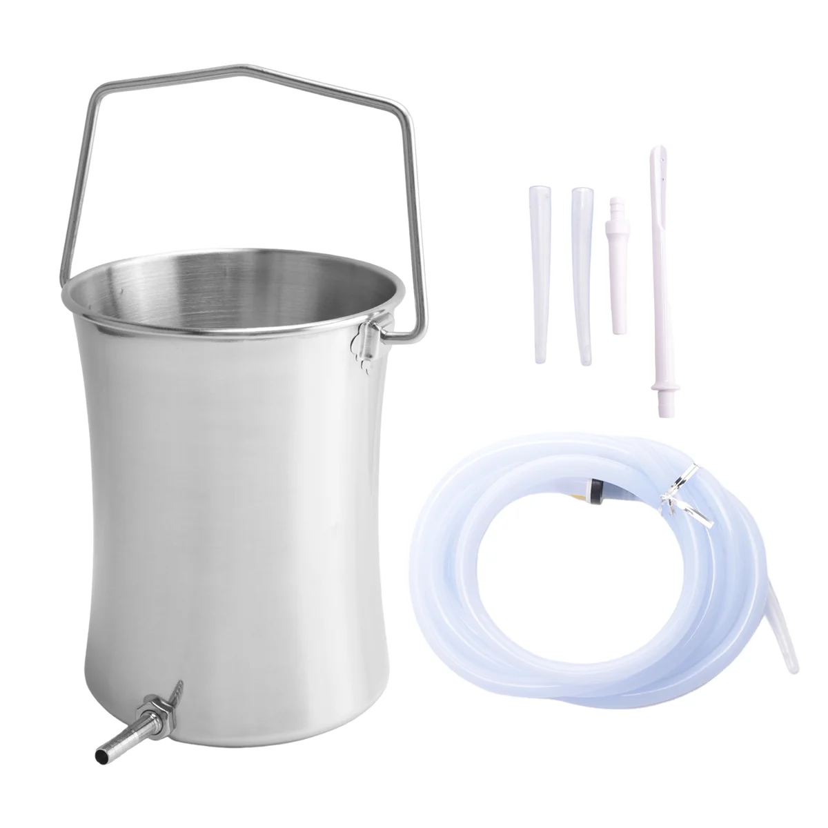 2L Health Stainless Steel Enema Bucket Suitable for Colon Cleansing Reusable Constipation Cleaning Detoxification Cleansing