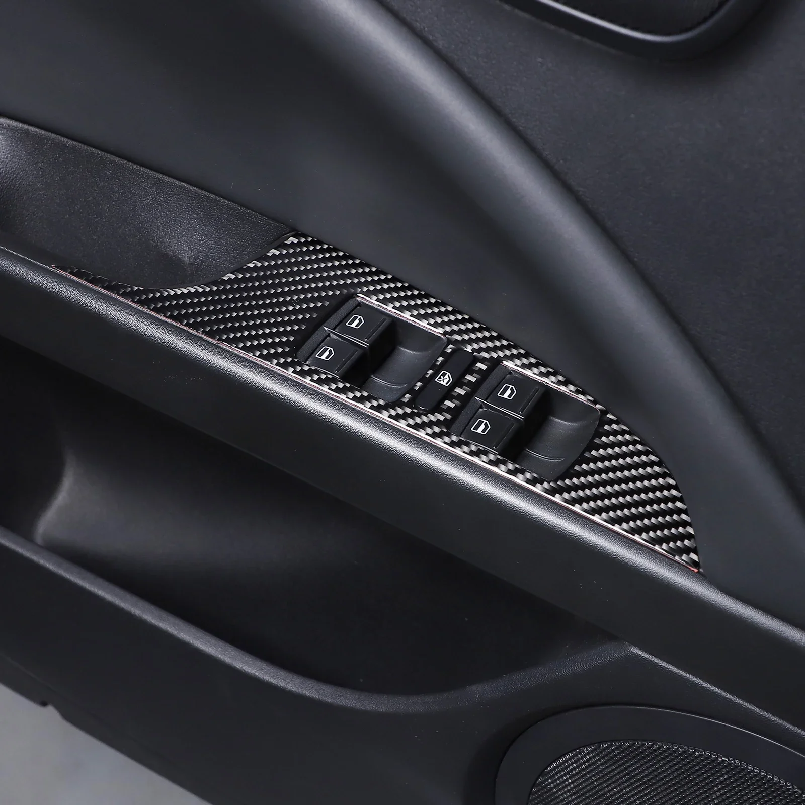 For SEAT Leon Mk2 1P 2008-2012 Soft Carbon Fibre Car Central Control Gear Shift Air Outlet Panel Trim Sticker Car Accessories view 5