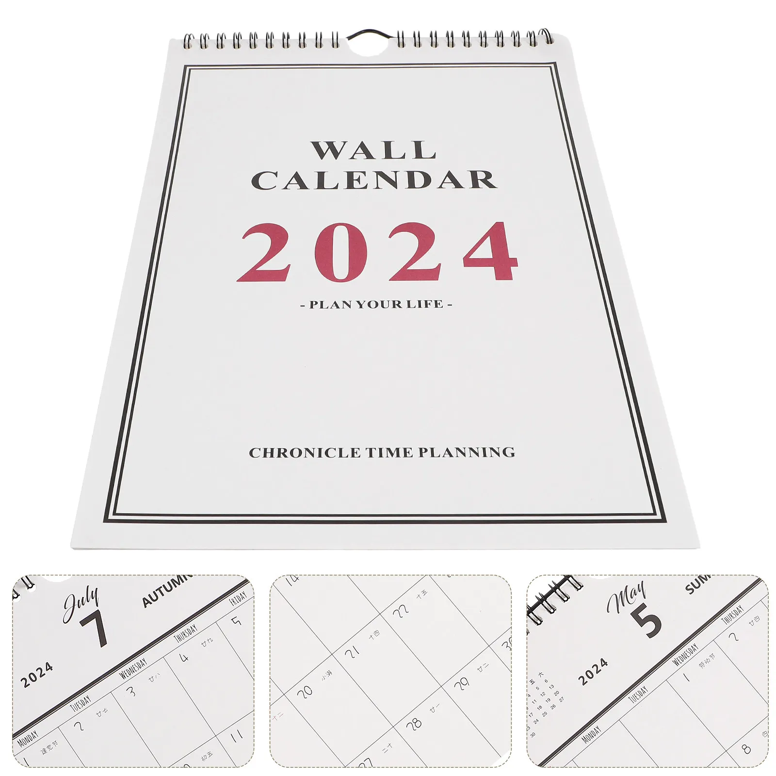 

Spiral Binding Wall Calendar Monthly Home Hanging Appointment Calendar 2023 2024 Sturdy Decorative Daily Use Wall Calendars