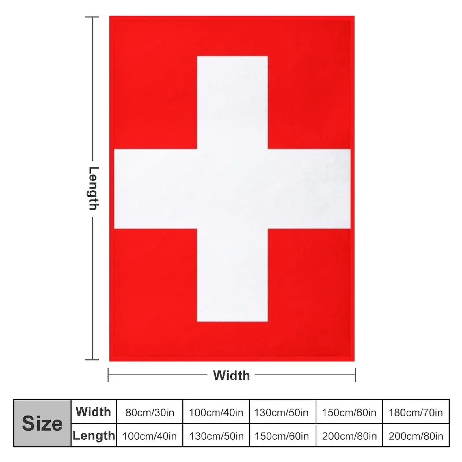 Switzerland Flag Throw Blanket Thins Plaid on the sofa Sofa Travel Blankets