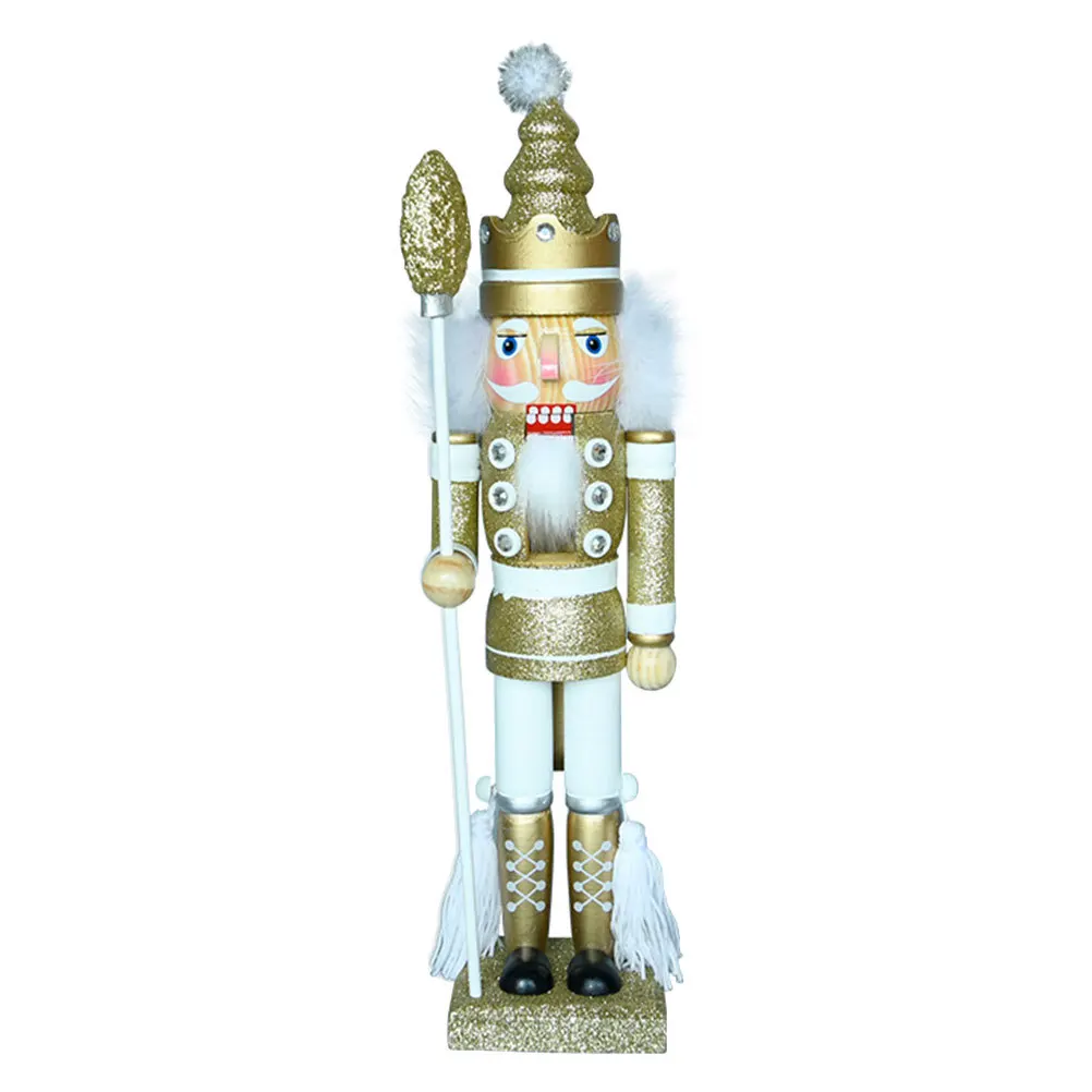 

Christmas Wooden Nutcracker Decor Sturdy Holiday Centerpiece Traditional Xmas Wood Craft for Office Desk Home Interior Design