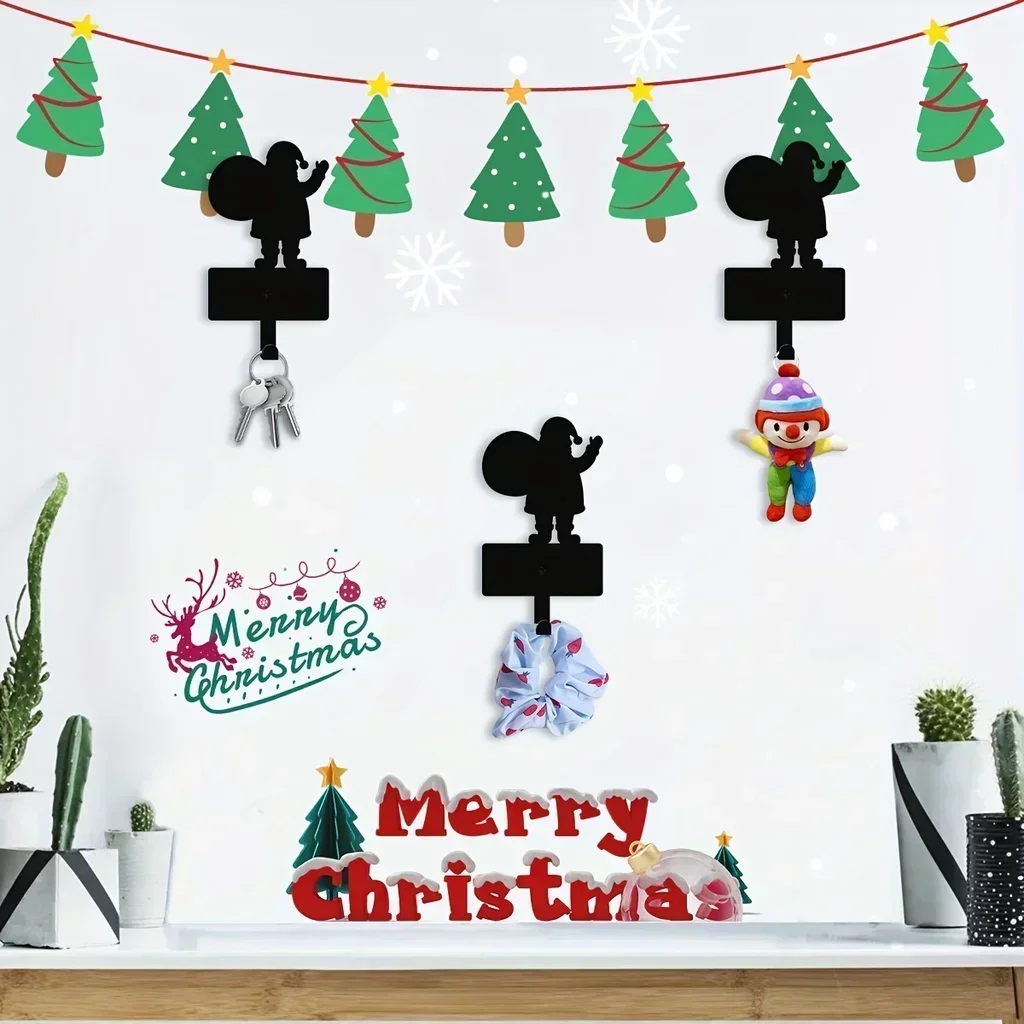 Alluring Adorable Metal Backpack Santa Hook – Perfect for Key Belt Hanger and Wall Ornament. Brings Appealing Charm to Christmas