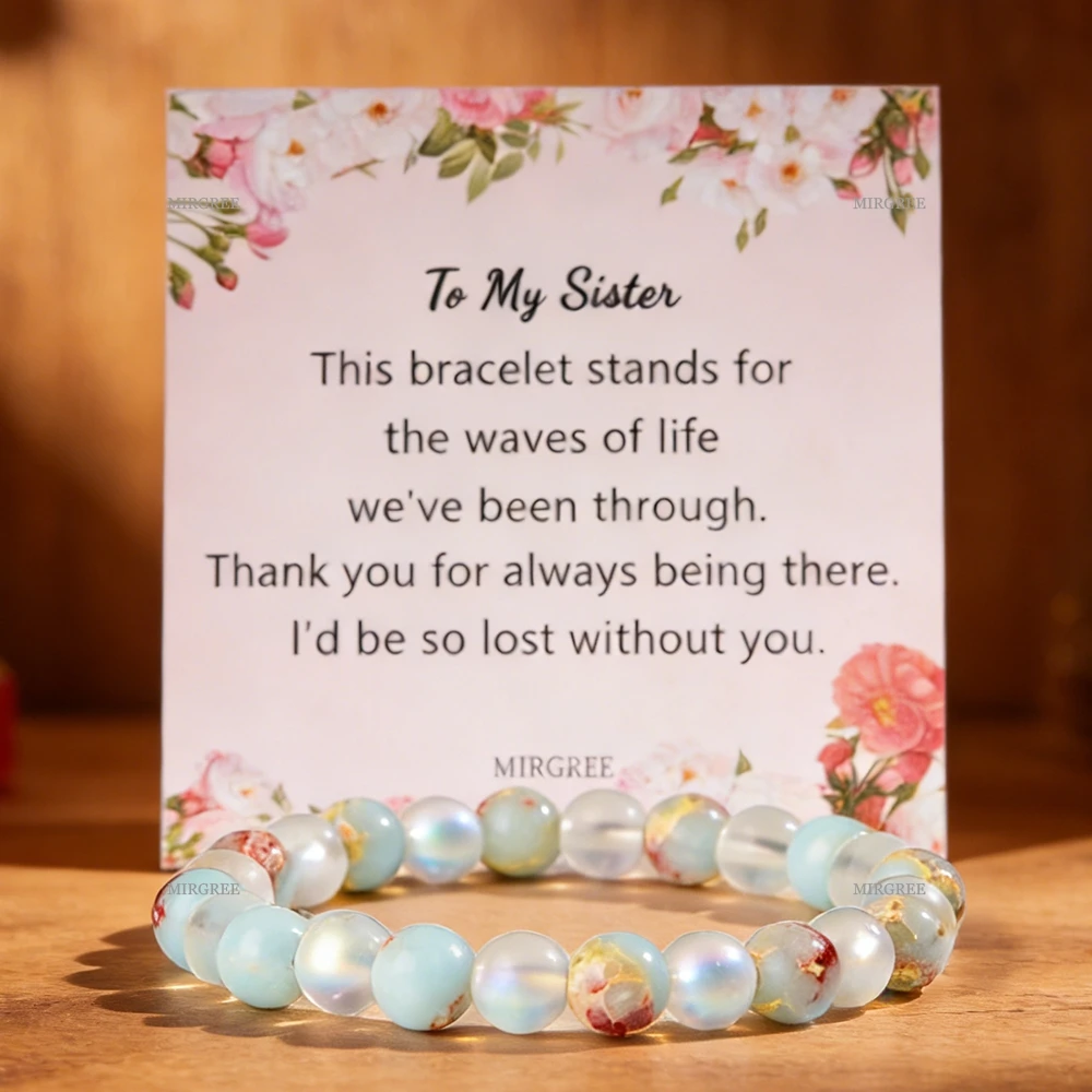 1pc Sisters Jewelry Bracelet - with Message Card, Gratitude for Her Company, Gift To Celebrate Sisters Friendship