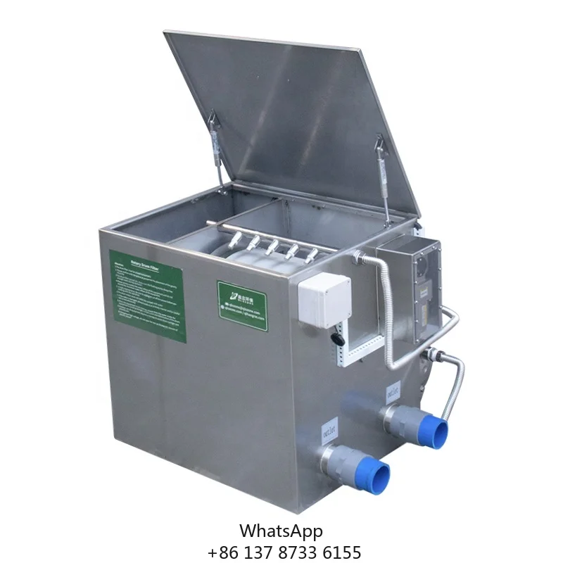 

Household Garden Koi Pond Filter Aquarium Fish Tank Drum Filter Aquaculture Stainless Steel Rotary Drum Filter