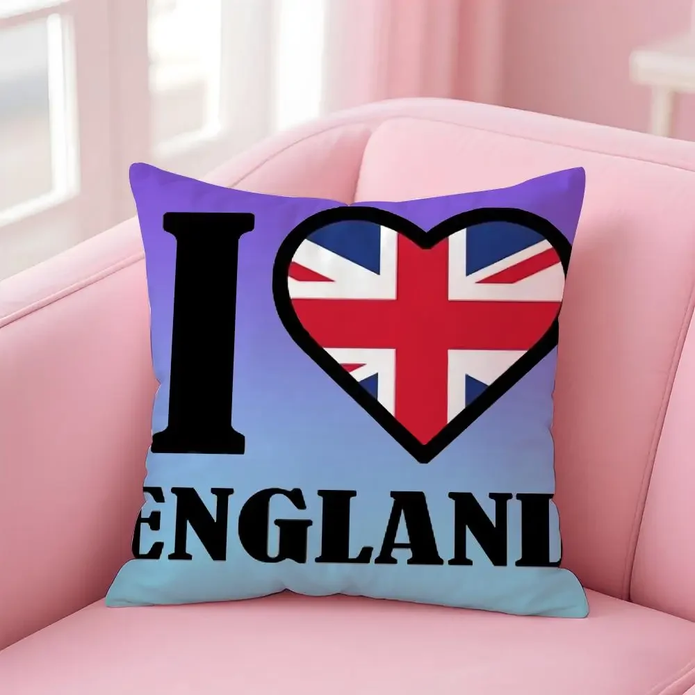 England ENG flag Double-sided Printed pillow cover Short plush Suitable living rooms bedrooms sofas throw cushion cover