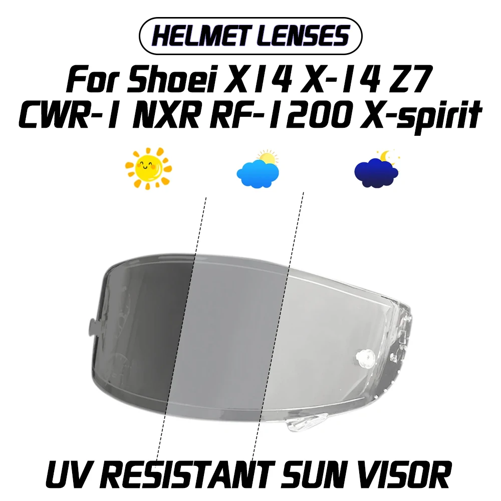 

Устойчивый к ультрафиолетовому излучению объектив для ПК X14 Z-7, меняющий цвет дымчатый темный солнцезащитный козырек для Shoei X14 X-14 Z7 CWR-1 NXR RF-1200 X-spirit