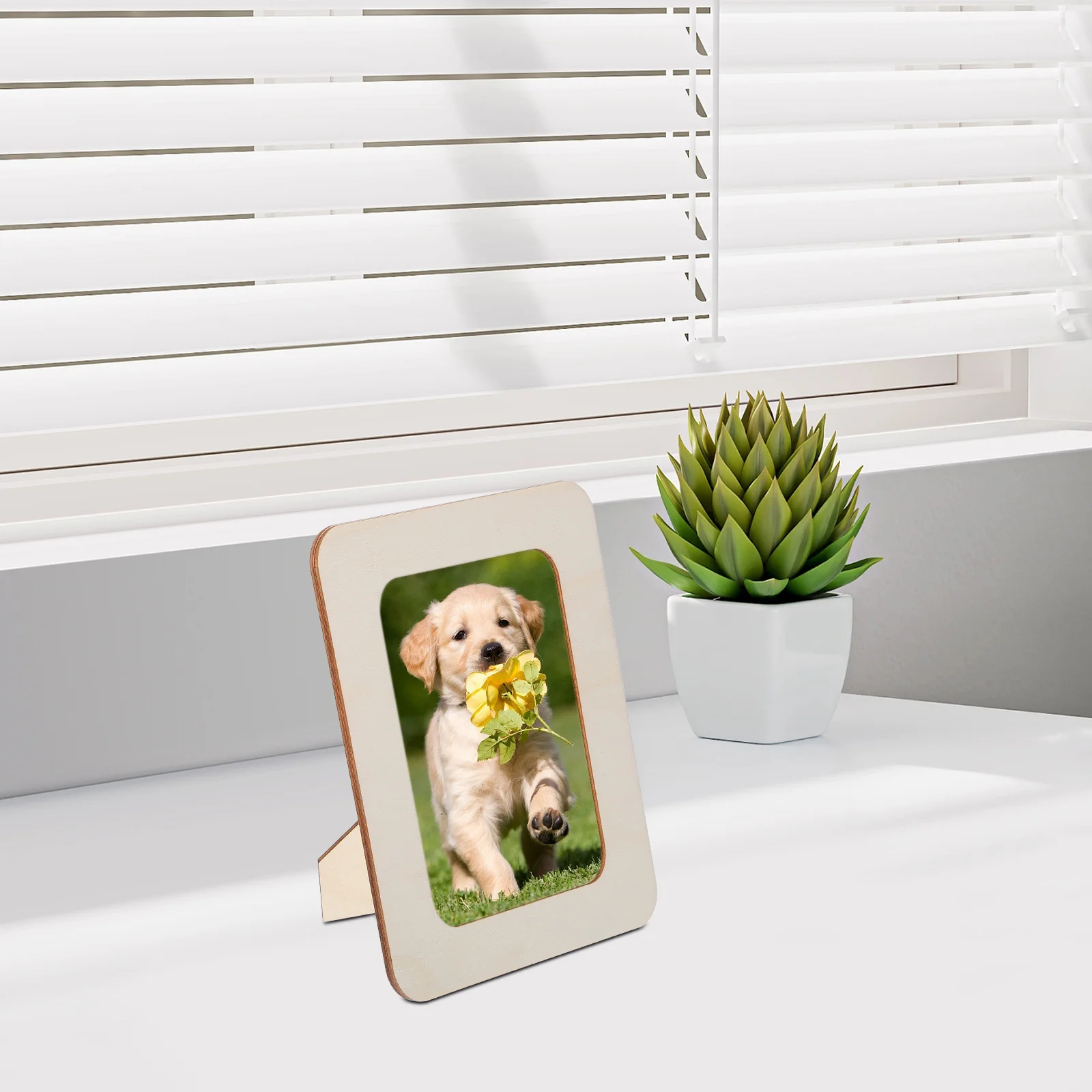 

6 Pcs Wooden Photo Frame Craft Picture Frames for Crafts Unfinished Rectangle