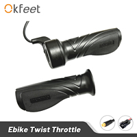 Okfeet Wuxing Left FT76X Right 20X Electric Bike Bicycle Wuxing 36V 48V 60V 72V Half Handle Twist Throttle for Ebike Conversion