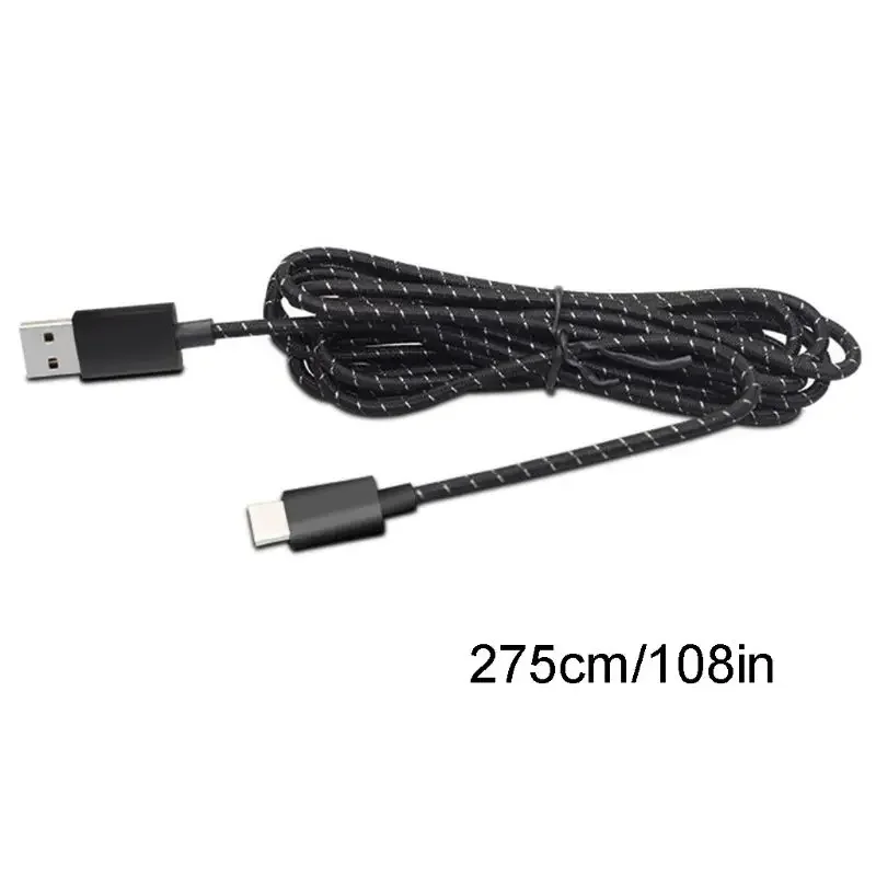 Línea de carga rápida para controlador, Cable de carga USB tipo C, transmisión de datos para NS Switch Pro, compatible con XBOX One Elite 2