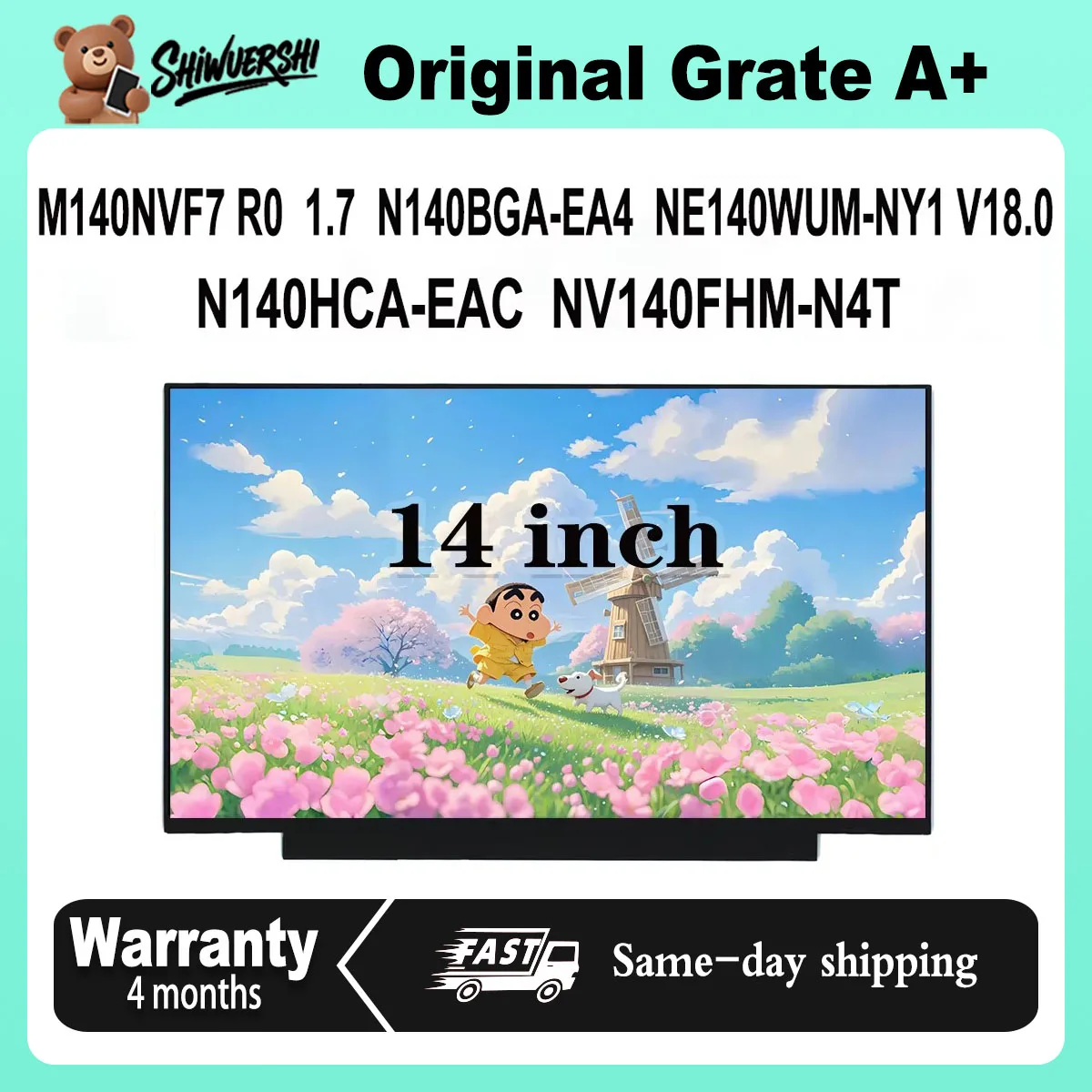 

Оригинальный новый тонкий ЖК-экран для ноутбука A+ 14 дюймов M140NVF7 R0 1.7 N140BGA EA4 NE140WUM NY1 V18.0 N140HCA EAC NV140FHM N4T