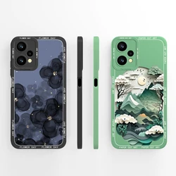 For Realme 9 Pro Plus 4G 5G Case Pretty Advanced Sense Flower Silicone Soft TPU Cover For Realme9 9Pro Plus 4G 5G Funda Bumper