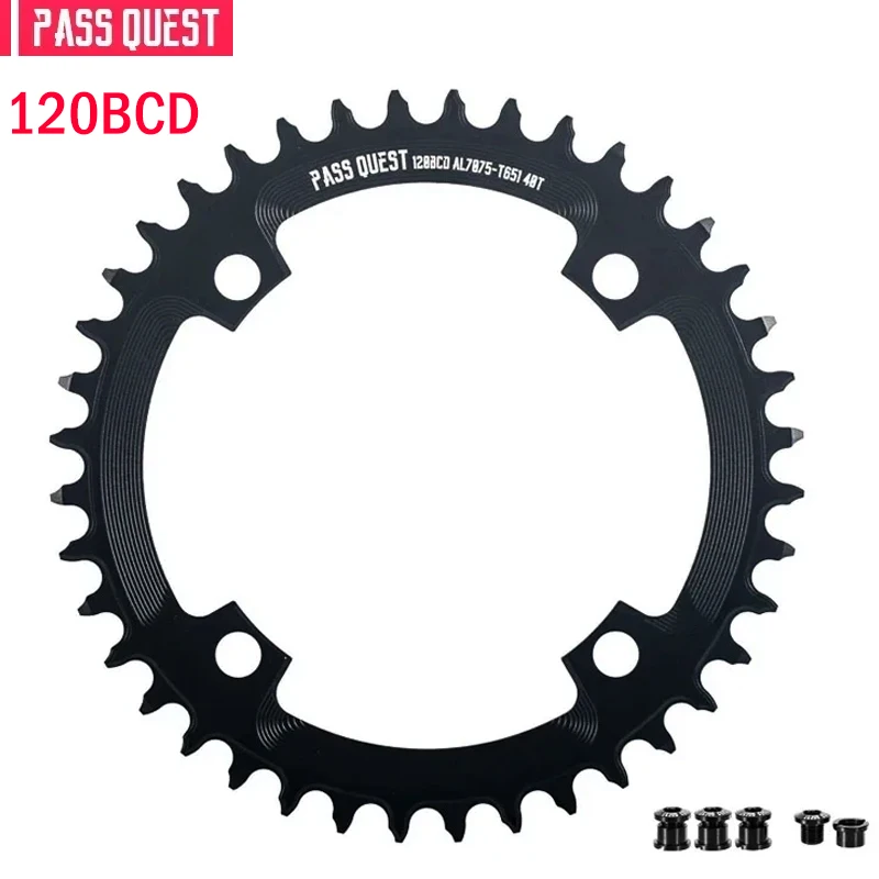 

PASS QUEST 120BCD Round Narrow Wide Chainring for Road Bike Crankset High Quality Universal 120BCD chainring