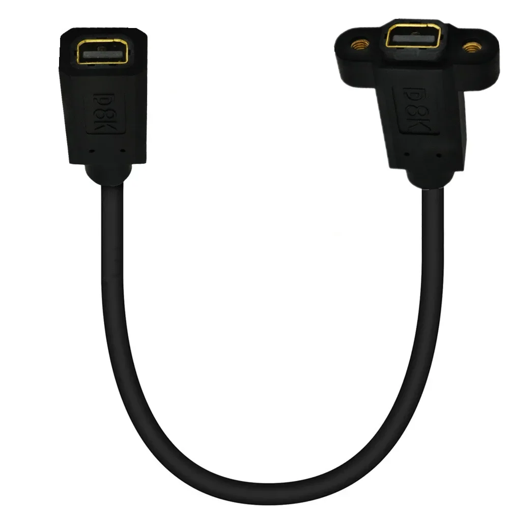 Mini DisplayPort hembra enchufe montaje en Panel a Mini DisplayPort Cable de extensión hembra Mini DP 1,4 V 8K/60Hz 4K/144Hz 0,3 m 30cm