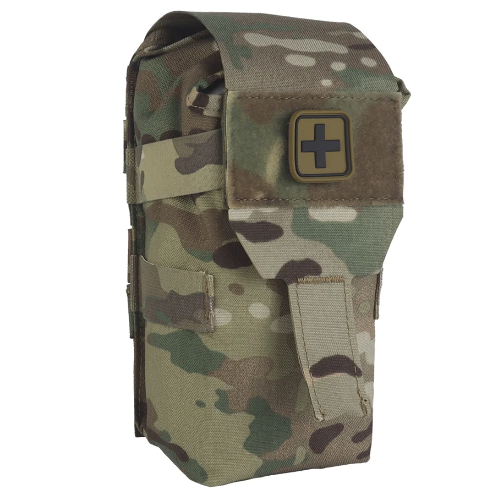 Wosport Small Vertical Medical Pouch Cordura MOLLE Quick Pull Removable Insert Organizer for Airsoft Training and Outdoor Use