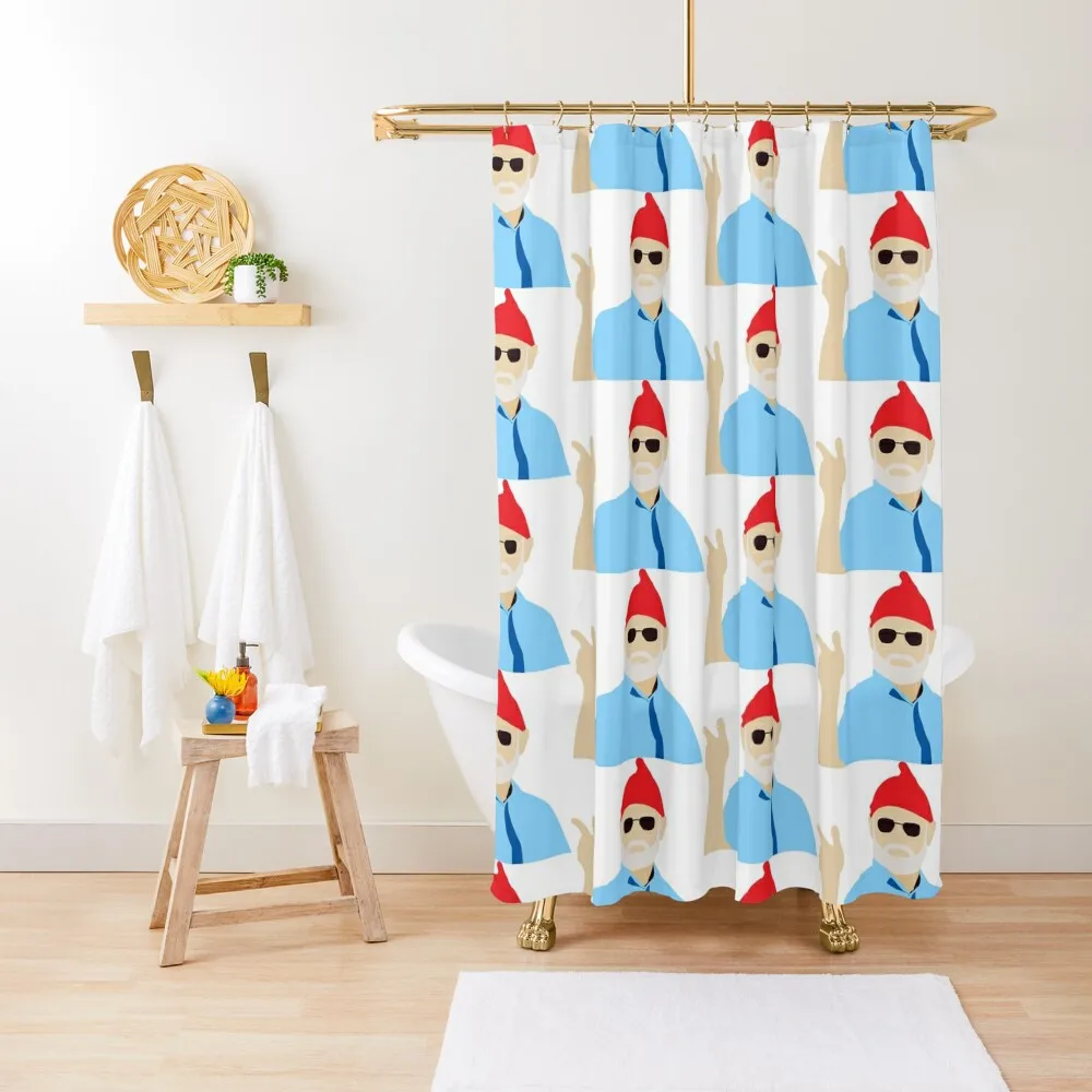 

Steve Zissou - The Life Aquatic - Wes Anderson Shower Curtain Cute Shower Anime Shower Cover Bathroom Box Curtain