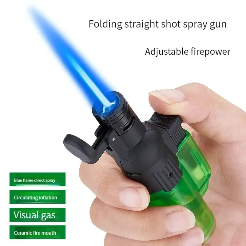 

Windproof Lighter Point Moxibustion Welding Gun Direct Injection Inflatable Transparent Light Smoke Adjustment Bending Spray Gun