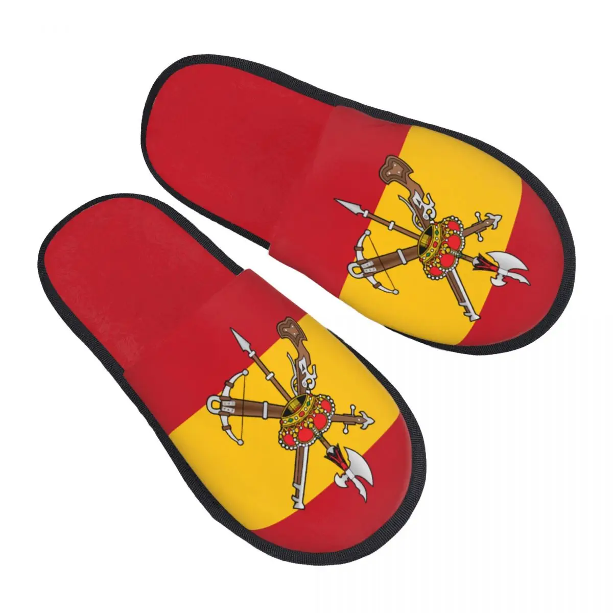 Custom Spanish Legion Flag Comfy Scuff Memory Foam Slippers Women Spain Army Proud Bedroom House Shoes