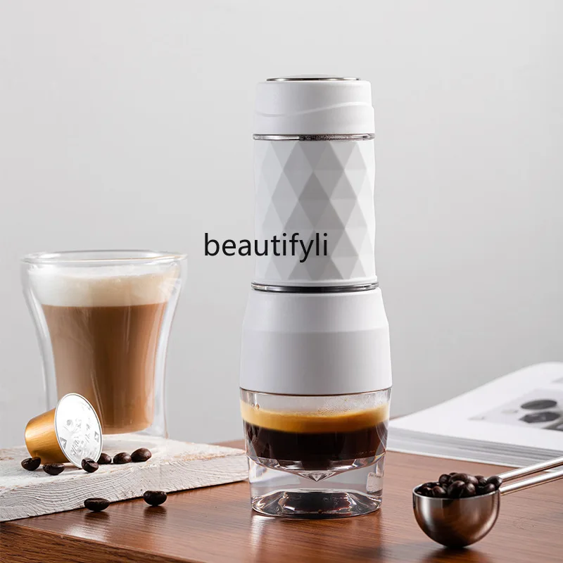 

Portable 3-in-1 Hand Press Coffee Machine Espresso Powder Capsule Machine Outdoor Travel