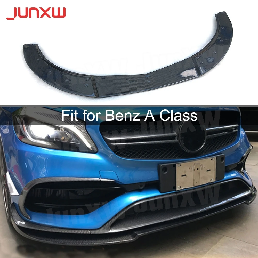 

Carbon Fiber FRP Front Bumper Lip Spoiler for Mercedes Benz A Class W176 A180 A200 A260 A45 AMG 2016-2019 Lip Guard Car Styling