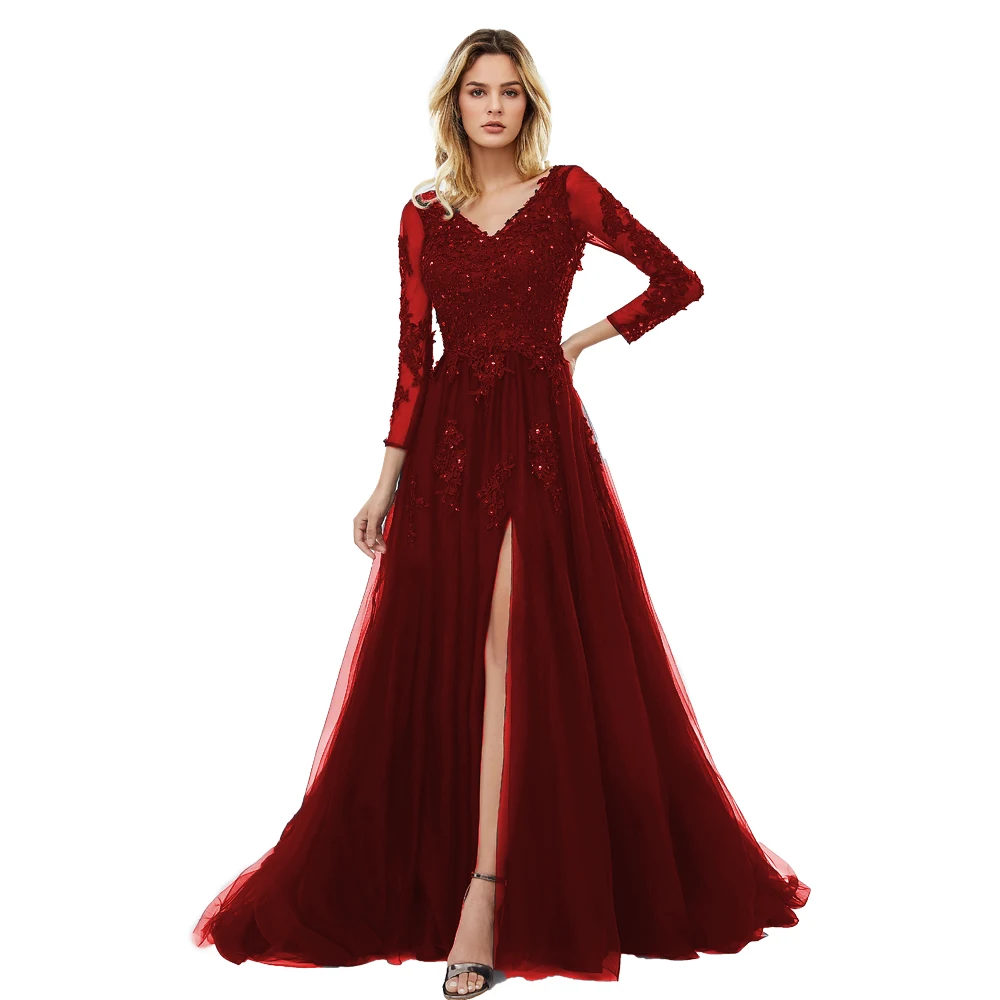 

BEPEITHY V neck Aline Prom Dresses 2023 Long Sexy Backless Lace Bodice Evening Dress Women Luxury Vestidos De Ocasión Formales