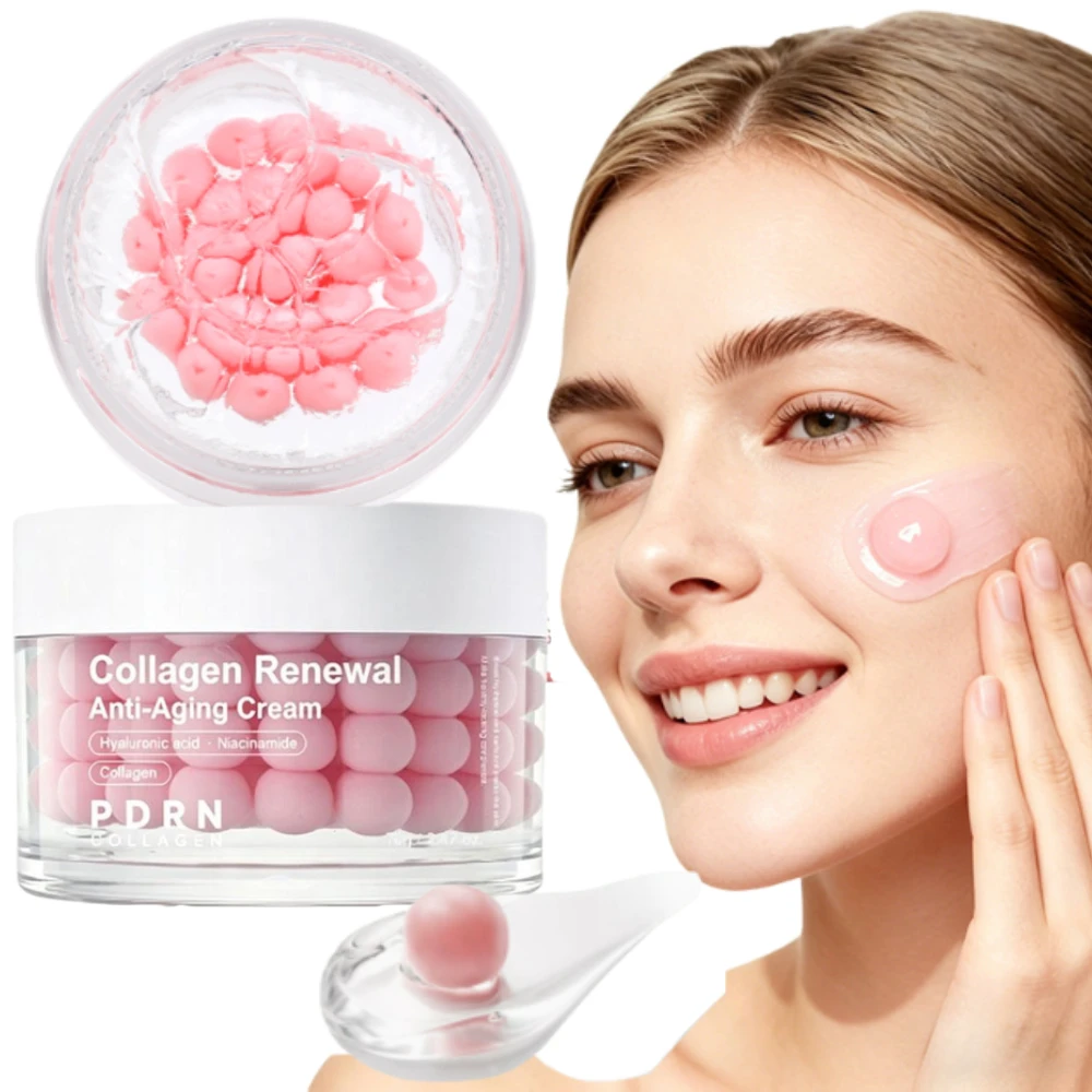 Youth Renewal PDRN Pink Collagen Capsule Facial Cream Anti-Aging & Wrinkle Hydrating Enhances Skin Elasticity Glow Daily Care