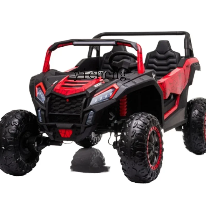 Children's Electric Car Four-Wheel Car Double Seat Adult Male And Female Baby Remote Control Toy Children Off-Road Stroller